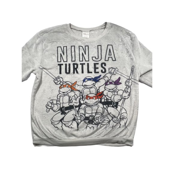 Teenage Mutant Ninja Turtles Junior’s Silvery Fleece Pull On Sweatshirt XL 15-17 - Picture 1 of 5